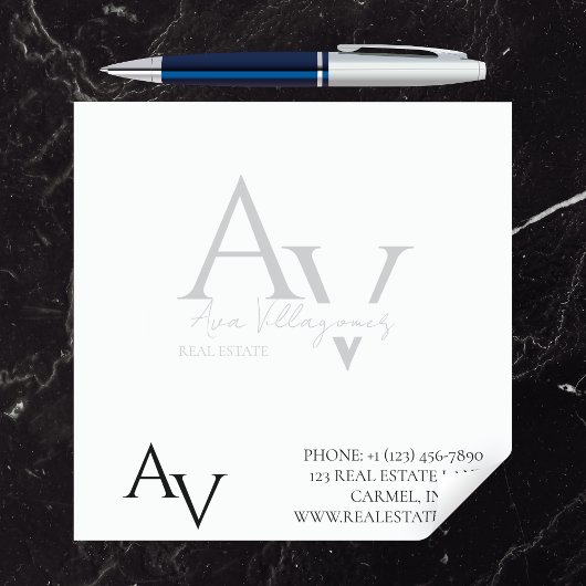 Aangepast Monogram Logo Professioneel Bedrijf Notitieblok