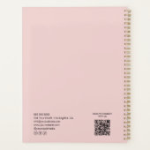 Aangepast Monogram Logo QR Bakkerij Roze Planner (Achterkant)