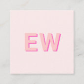 Aangepast monogram logo social media pictogrammen  vierkante visitekaartje (Voorkant)