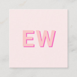 Aangepast monogram logo social media pictogrammen  vierkante visitekaartje