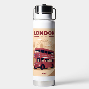 Aangepast monogram LONDEN Waterfles