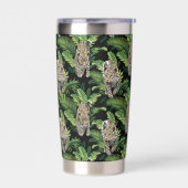 Aangepast monogram luipaard patroon geïsoleerde drinkbeker (Links)