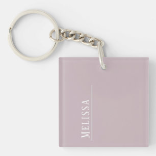 Aangepast monogram, mauve acryl sleutelhanger