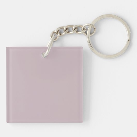 Aangepast monogram, mauve acryl sleutelhanger (Achterkant)