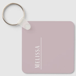 Aangepast monogram, mauve budget sleutelhanger