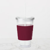 Aangepast monogram, mauve lavendel kleur acryl drinkbeker (Rechts)