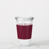 Aangepast monogram, mauve lavendel kleur acryl drinkbeker (Achterkant)