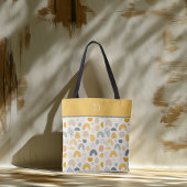 Aangepast Monogram met Abstract boogpatroon Modern Tote Bag