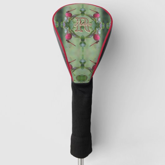 Aangepast monogram met uw eerste naam vlindervis k golfheadcover (Voorkant)