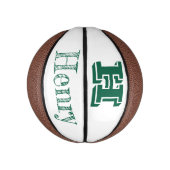 Aangepast monogram met voornaam Basketball Basketbal (Verticaal)