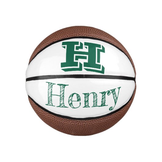 Aangepast monogram met voornaam Basketball Basketbal (Voorkant)