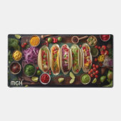Aangepast Monogram Mexicaans eten Bureaumat (Voorkant)