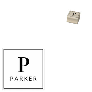 Aangepast monogram minimaal rubberstempel