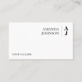 Aangepast monogram minimalistisch visitekaartje (Voorkant)