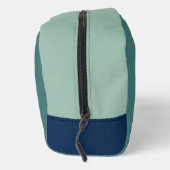Aangepast monogram, modern blauw groen toilettasje (Rechts)
