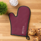 Aangepast monogram, modern Bourgondië Ovenwant (Top down)