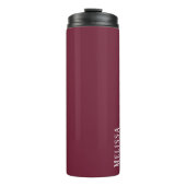 Aangepast monogram, modern Bourgondië Thermosbeker (Voorkant)