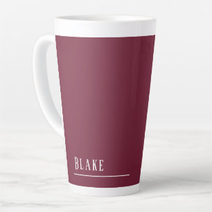 Aangepast monogram, modern burgundy latte mok