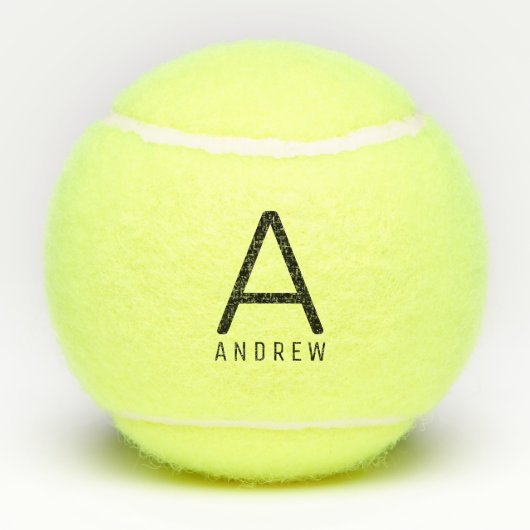 Aangepast monogram modern design - aangepast tennisballen (Achterkant)