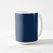 Aangepast monogram, modern donkerblauw koffiemok (Voorkant rechts)