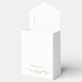 Aangepast Monogram Modern Elegant Gouden Wervelend Bedankdoosjes (Geopend)