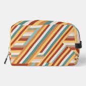 Aangepast monogram modern retro 70s geometrisch toilettasje (Achterkant)