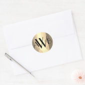 Aangepast monogram Modern Type Ronde Sticker (Envelop)