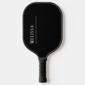 Aangepast monogram, modern zwart-wit pickleball paddle (Voorkant)
