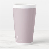 Aangepast monogram, moderne lavendel latte mok (Voorkant)