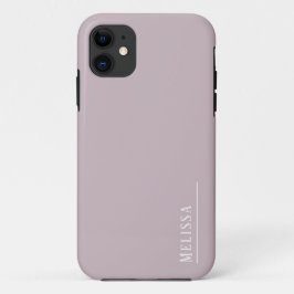 Aangepast monogram, moderne mauve kleur Case-Mate iPhone case