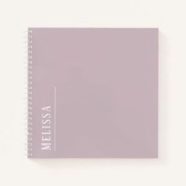 Aangepast monogram, moderne mauve kleur notitieboek