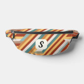Aangepast Monogram Moderne Retro 70s Geometrisch Heuptasje (Liggend)