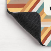 Aangepast Monogram Moderne Retro 70s Geometrisch Muismat (Hoek)