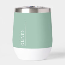 Aangepast monogram, moderne salie groen