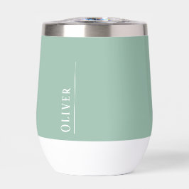 Aangepast monogram, moderne salie groen