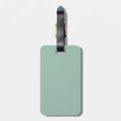 Aangepast monogram, moderne salie groen bagagelabel (Achterkant verticaal)