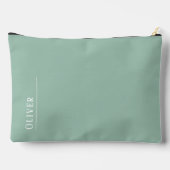 Aangepast monogram, moderne salie groen etui (Achterkant)