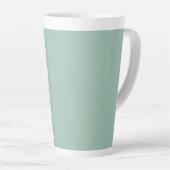 Aangepast monogram, moderne salie groen latte mok (Rechterhoek)