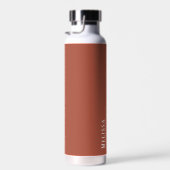 Aangepast monogram, moderne terracotta kleur waterfles (Rechts)