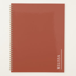 Aangepast monogram, moderne terracotta planner