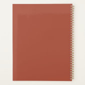 Aangepast monogram, moderne terracotta planner (Achterkant)