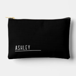 Aangepast monogram, moderne zwarte nieuwe lijn etui