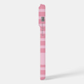 Aangepast monogram monochroom roze rood  iPhone hoesje (Linkerkant)