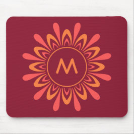 Aangepast monogram monogram muizepad met gestylise muismat