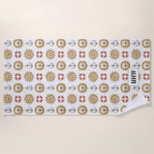 Aangepast monogram monogram voor autisch Patroon Strandlaken (Voorkant)