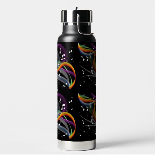 Aangepast monogram muziekillustratie waterfles (Links)