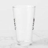 Aangepast monogram, naam en kleur print glas (Links)