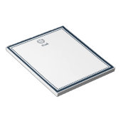 Aangepast monogram naam Koninklijk wapen embleem N Notitieblok (Schuin)