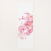 Aangepast Monogram|Naam met moderne roze bloem Yogamat (Achterkant)
