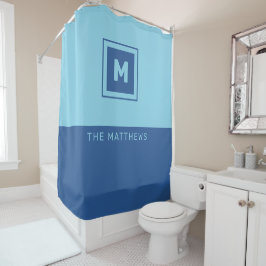 Aangepast monogram & naam Shower Curtain Douchegordijn